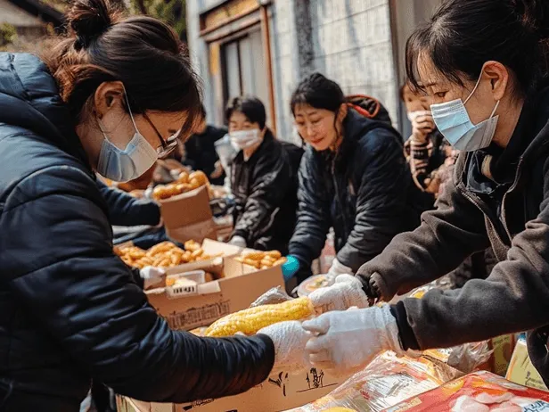 地元の人との交流の様子